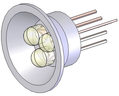 Réflecteur 3 leds